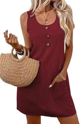 Red Casual 2026 Summer Textured Sleeveless Mini Dress Fashion